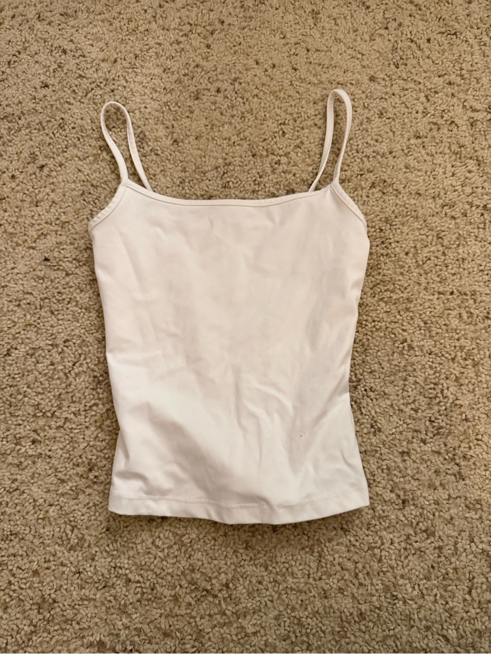 Garage White Slim Spaghetti Strap Camisole